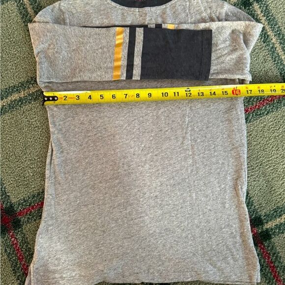 J. Crew long sleeved tshirt with metallic gold print on front and sleeves NWOT S - Picture 5 of 11